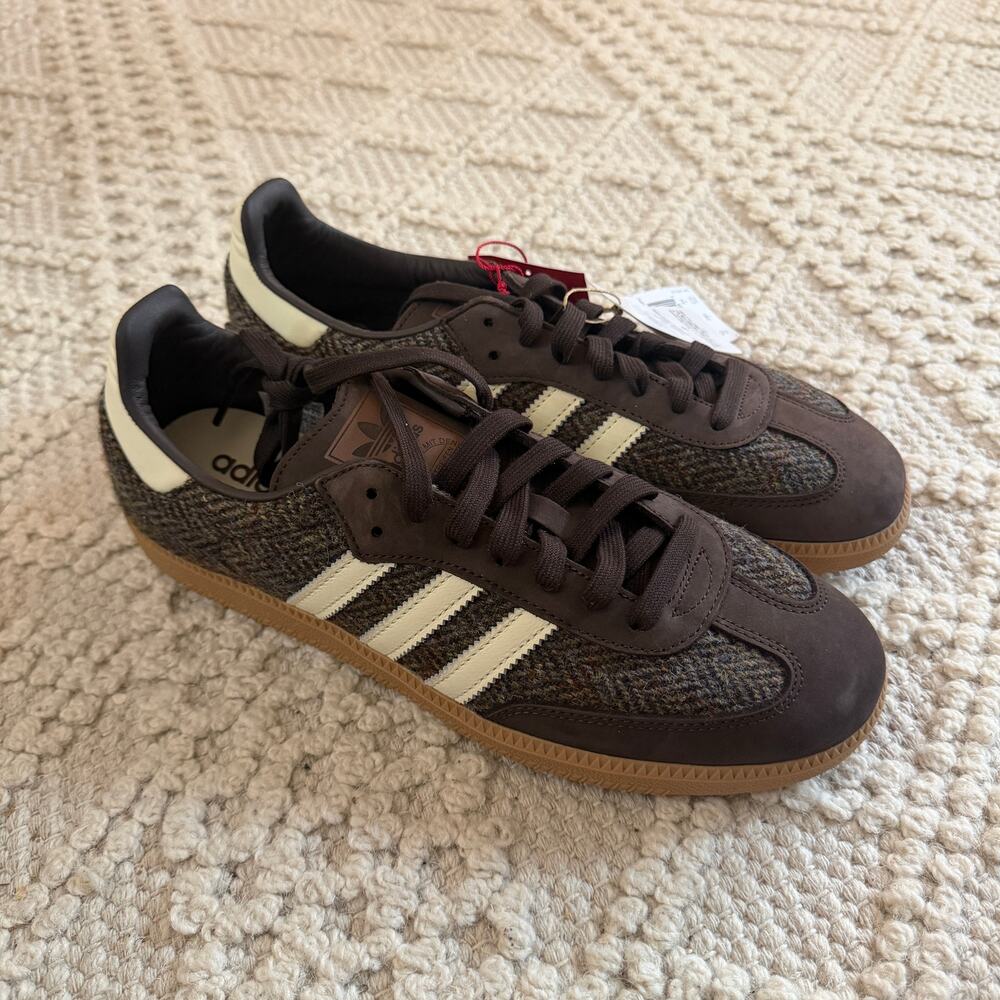 NWT Adidas Samba OG in Brown Tweed